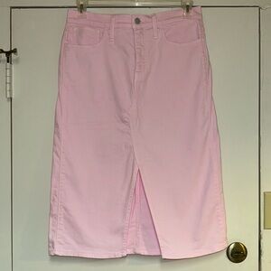 J. Crew Pink Midi Denim Pencil Skirt Style AK113 Size 29